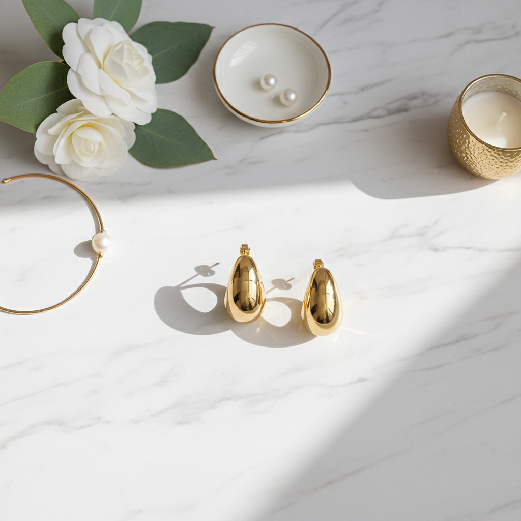 Lifestyle-bild med droppörhängen