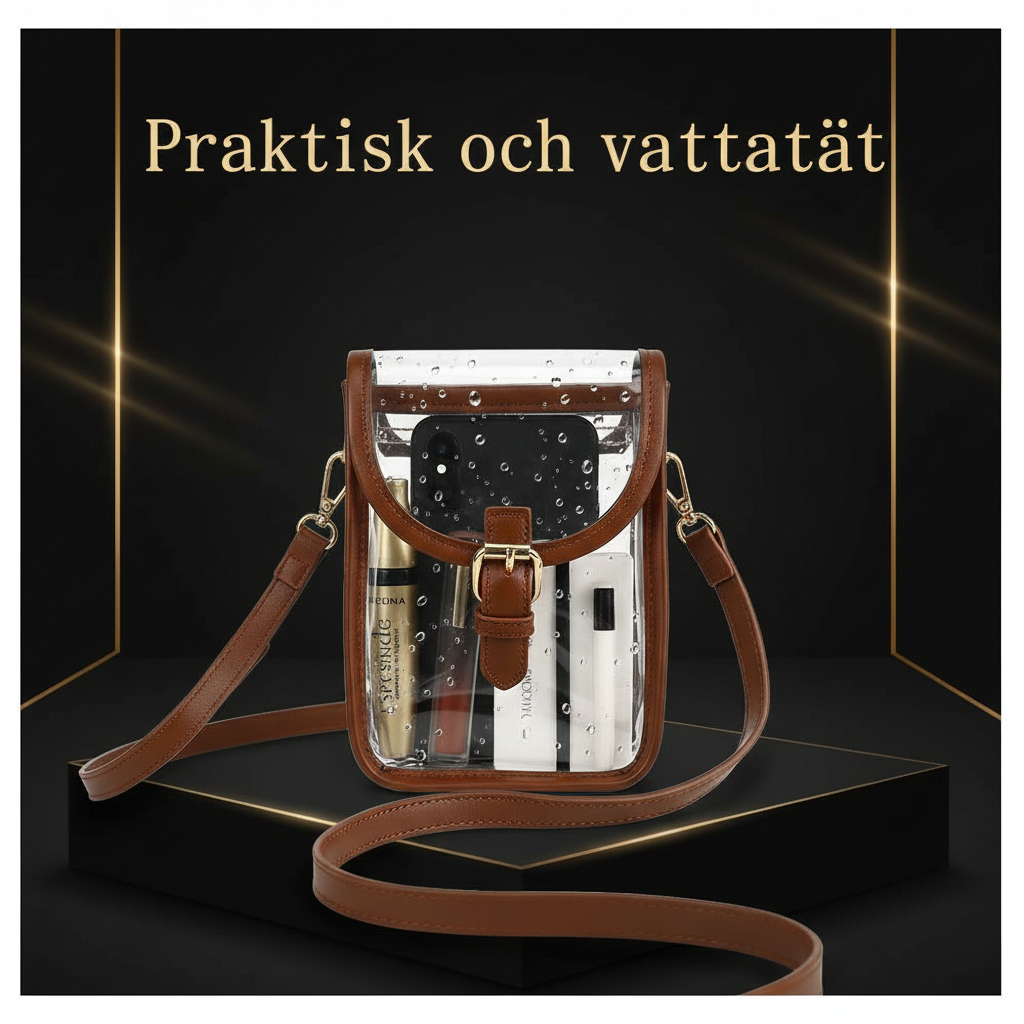 Praktisk och vattentät transparent väska
