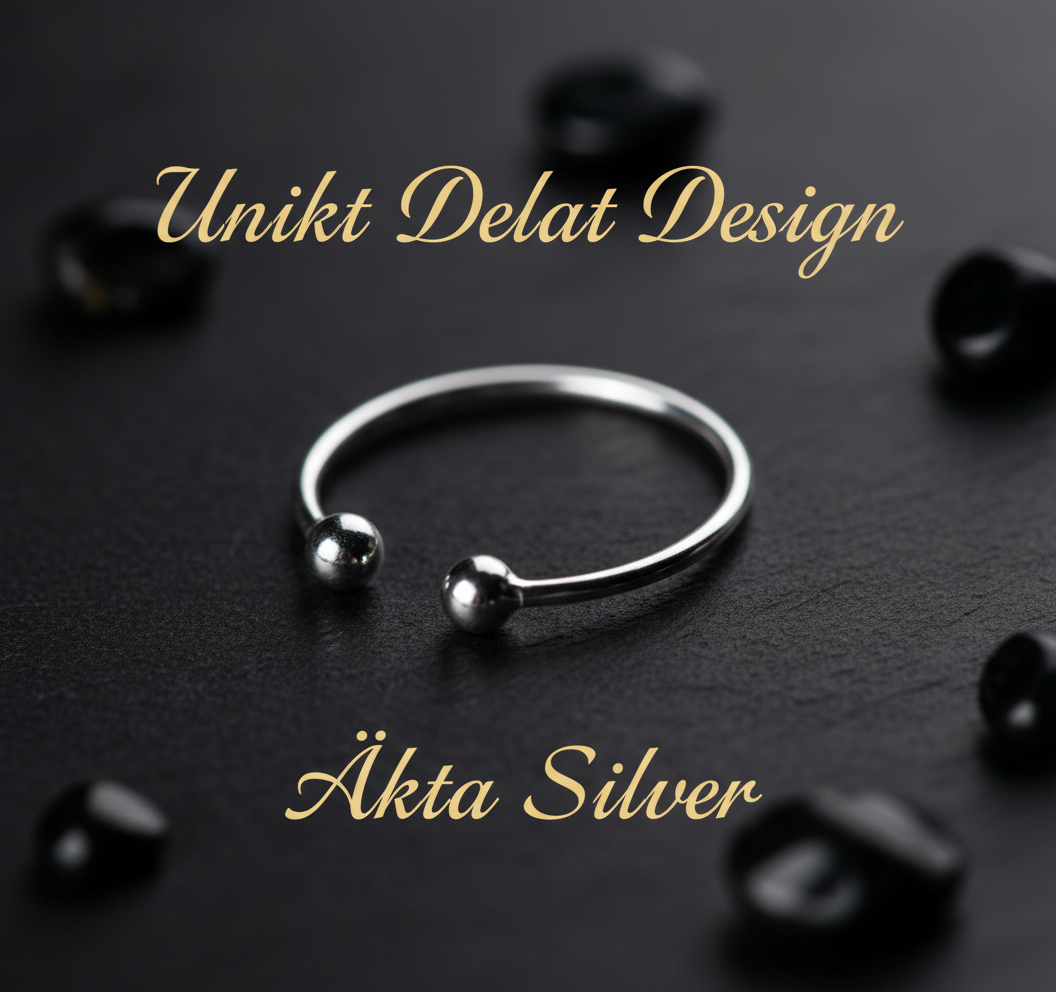 Unikt Delat Design - Äkta Silver