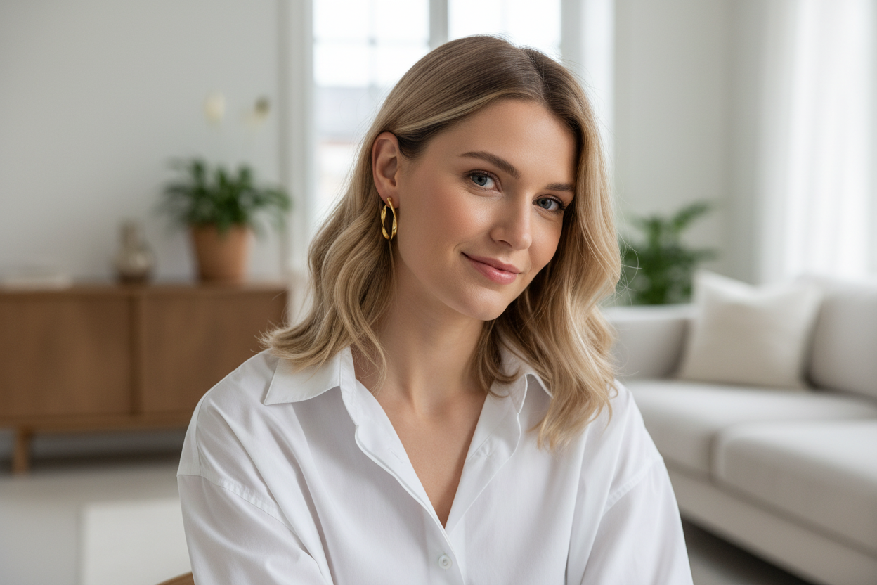 Vardagsstil med vit skjorta